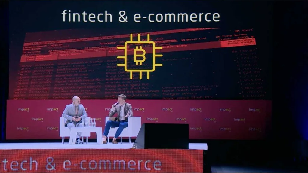 Vitaly in a two-person onstage conversation at Impact
